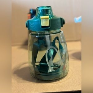 Children Outdoor Portable Sports Water Bottle Cup with Straw and Strap